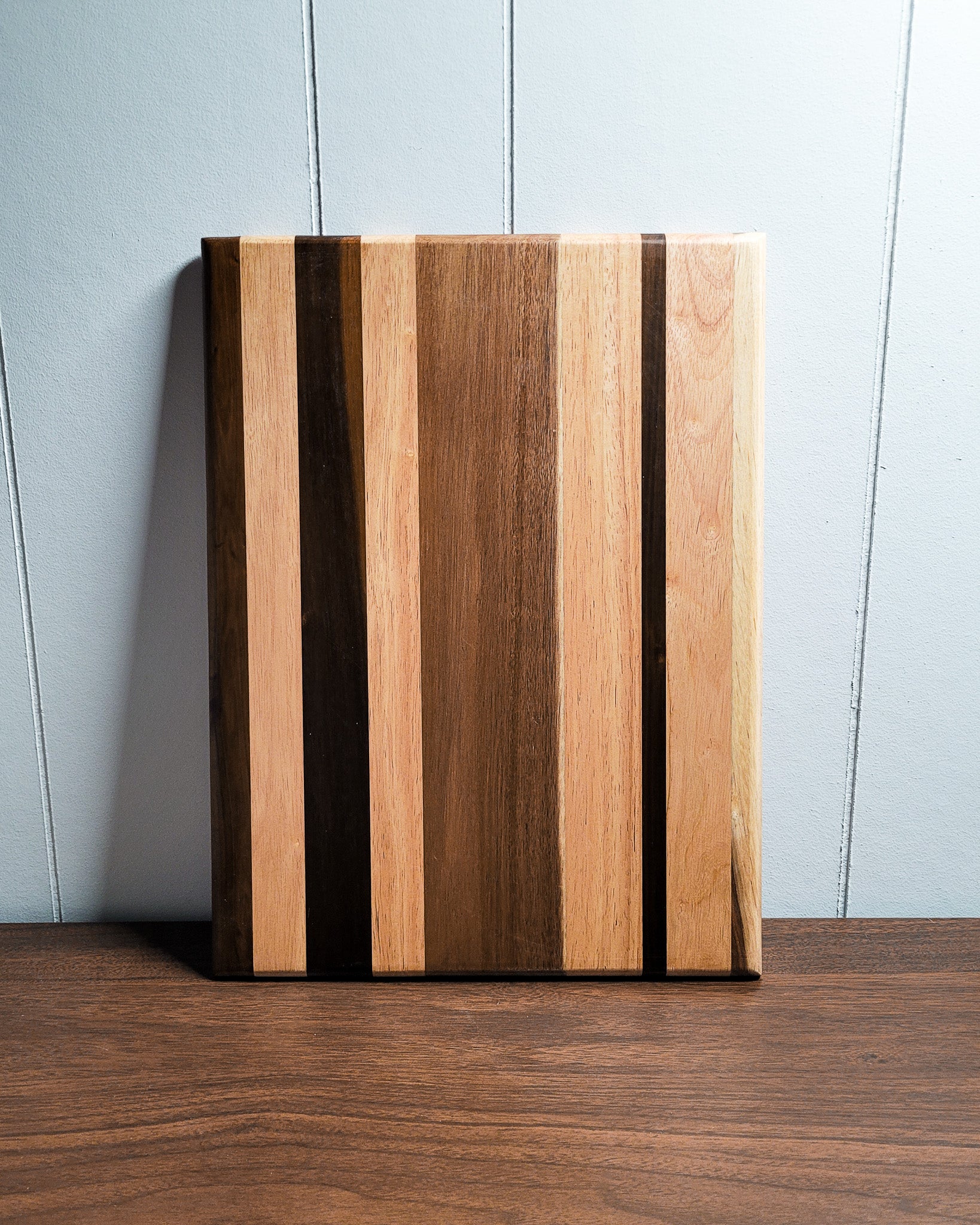 16x12in Striped Multi Wood Cutting Board